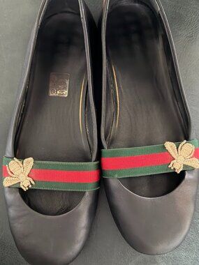 ✨ Authentic Gucci Leather Bayadere Bee Flats - Original packaging